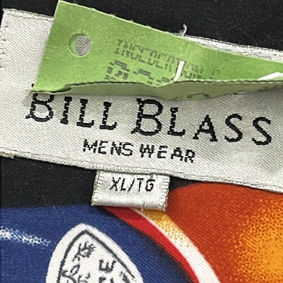 Bill Blass  Vintage Button up Short Sleeve Shirt Vocation WeekendPub Beverage XL - Picture 3 of 12